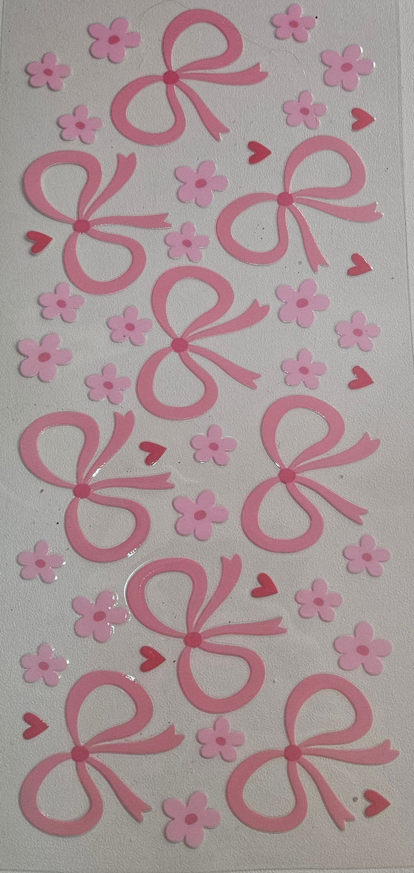 Bows & Hearts Uv Dtf wraps 193A