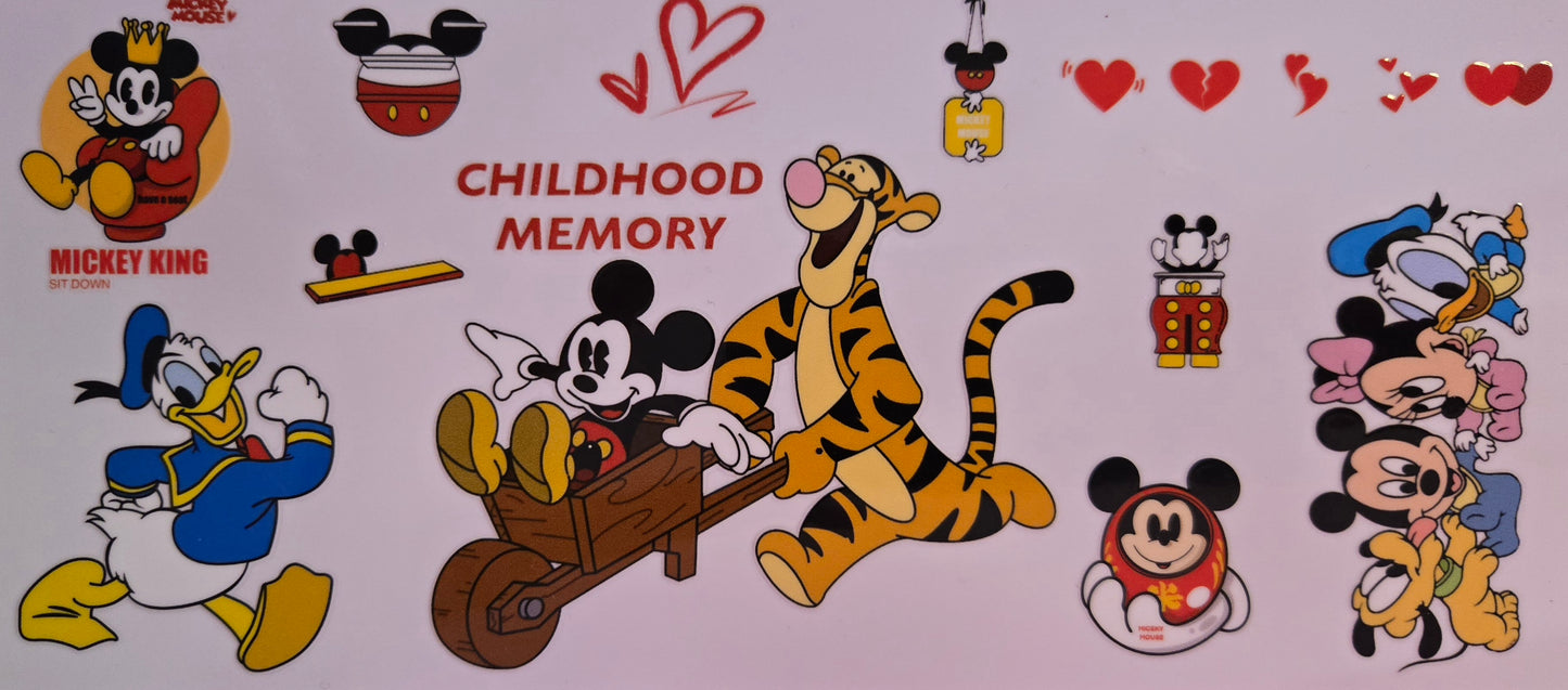 Mickey/ Minnie Mouse / Winnie the Pooh UV DTF Wraps