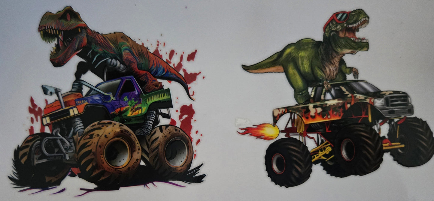 Dinosaurs & Jurassic Park Boy Trucks UV DTF Wraps