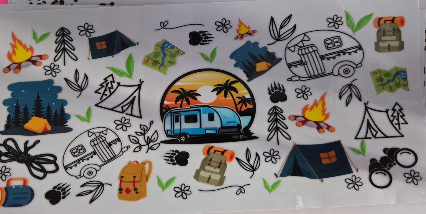 Camping UV DTF Wraps