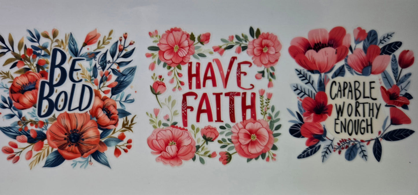 Inspirational Words UV DTF Wraps