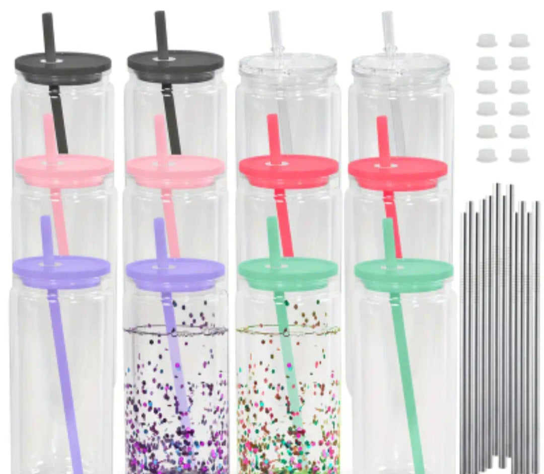 20 OZ Live Snow Globe Acrylic Tumbler, keychain & Tumbler