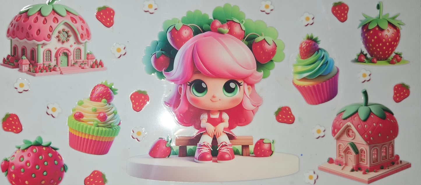 Strawberry Shortcake, strawberries, strawberry Ice cream & Rainbow Brite