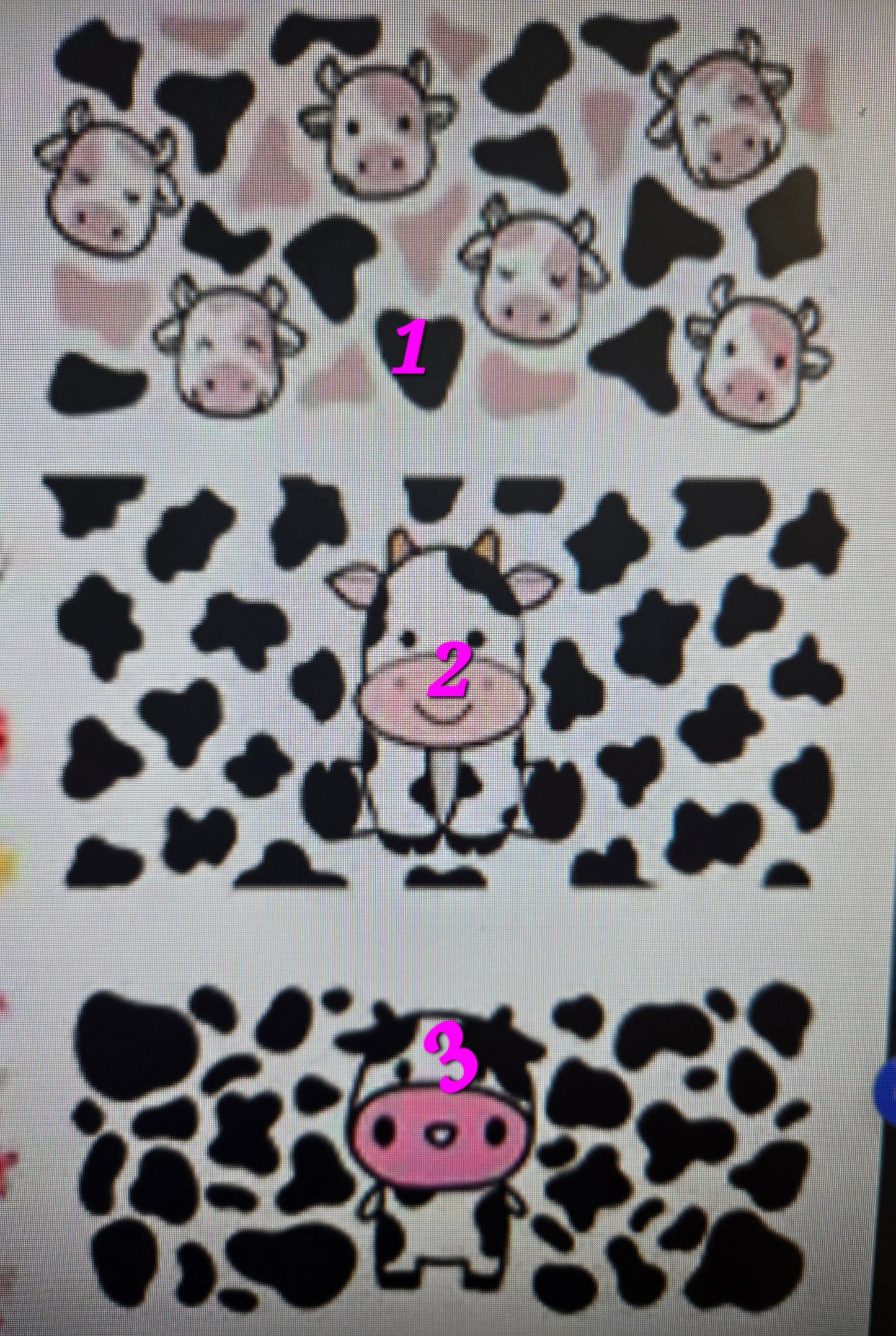 UV DTF Wrap Cow print