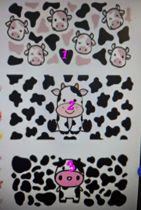 UV DTF Wrap Cow print