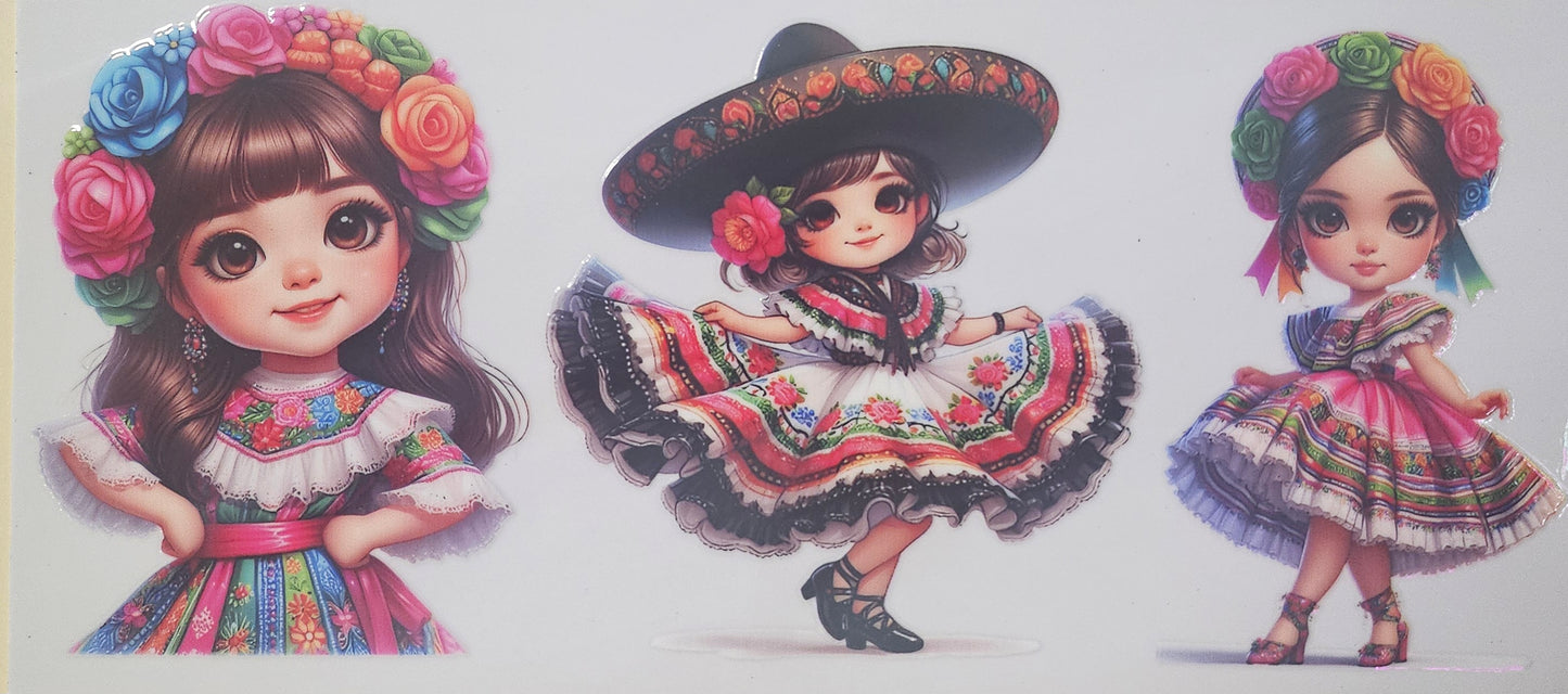 16 Oz Durable UV DTF Adhesive Paper Mexican style