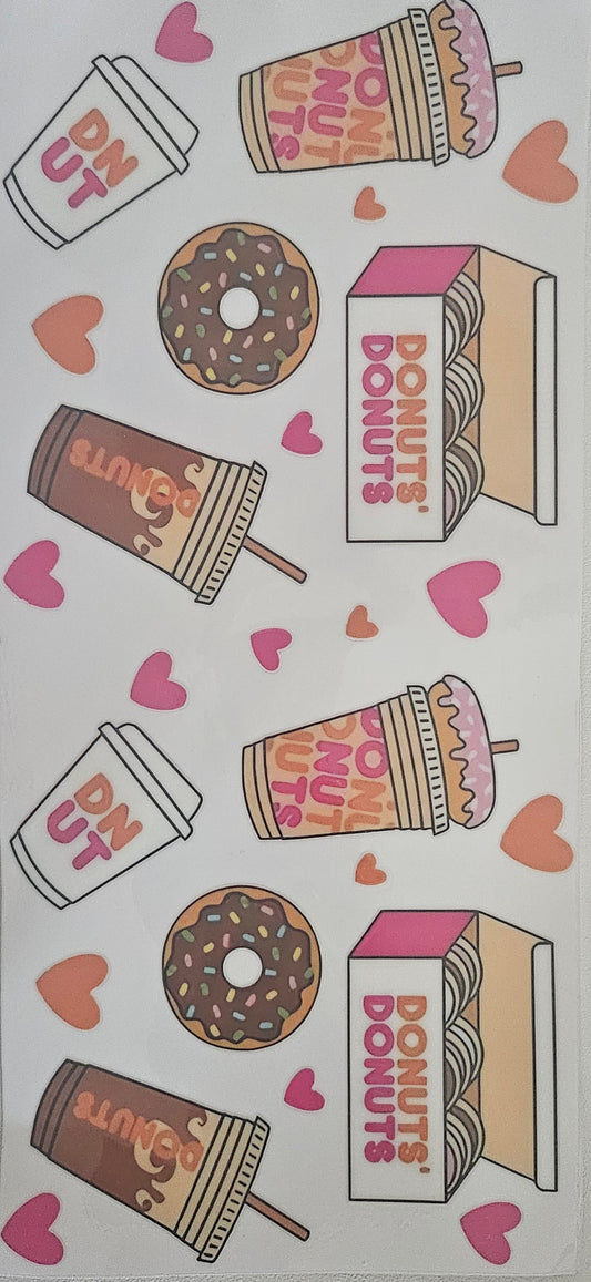 Coffee Dunkin Donut UV DTF WRAP