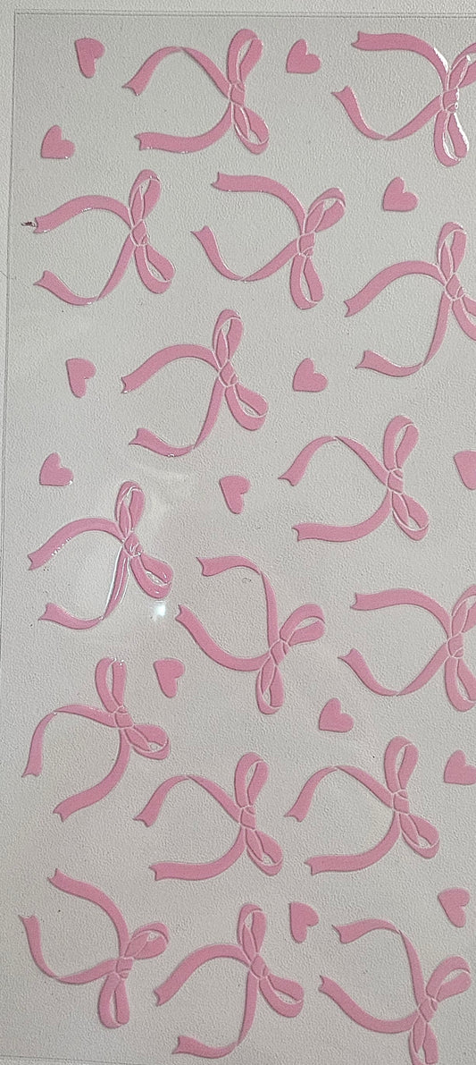 Bows & Hearts Uv Dtf wraps