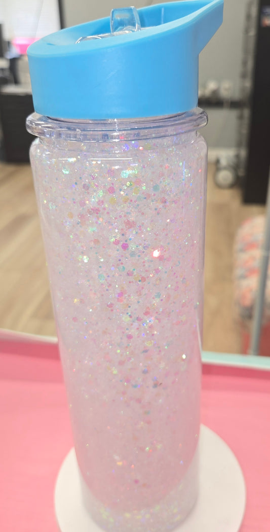 15oz Acrylic cup with no spill lid and straw.