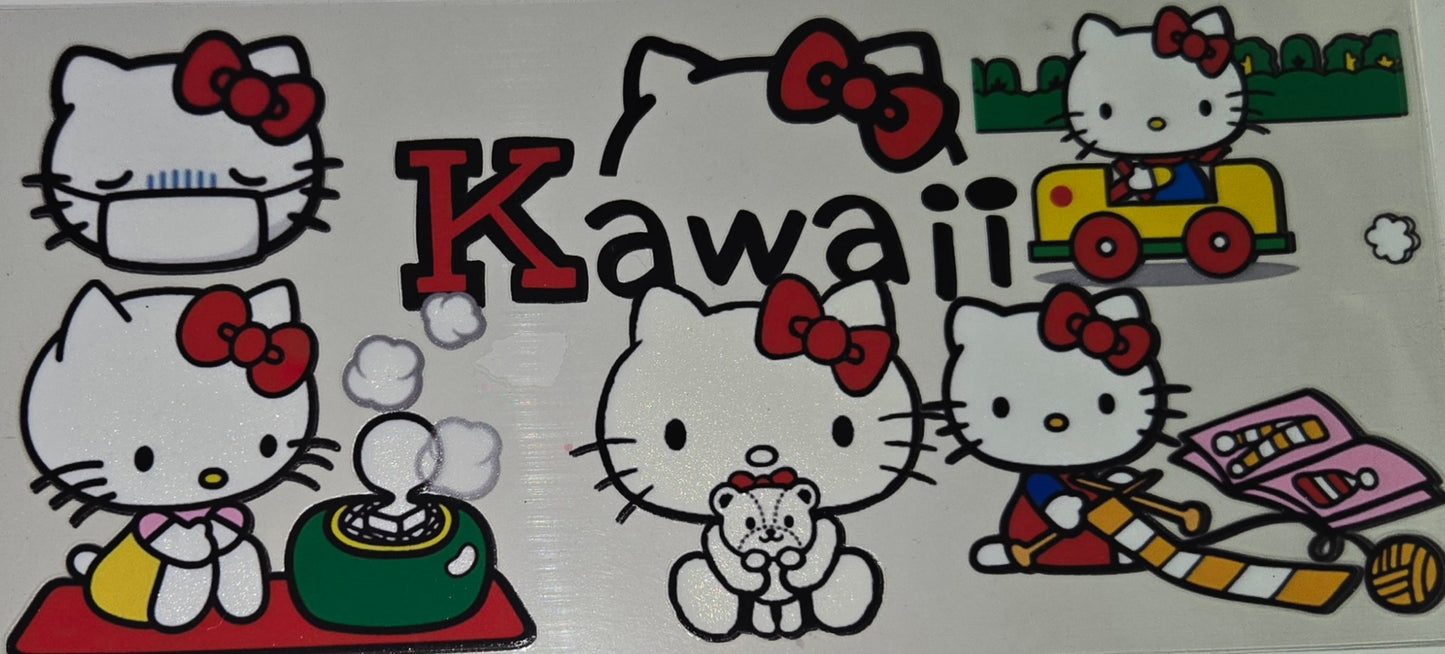 Hello Kitty Christmas/ Halloween / Birthday UV DTF Wraps