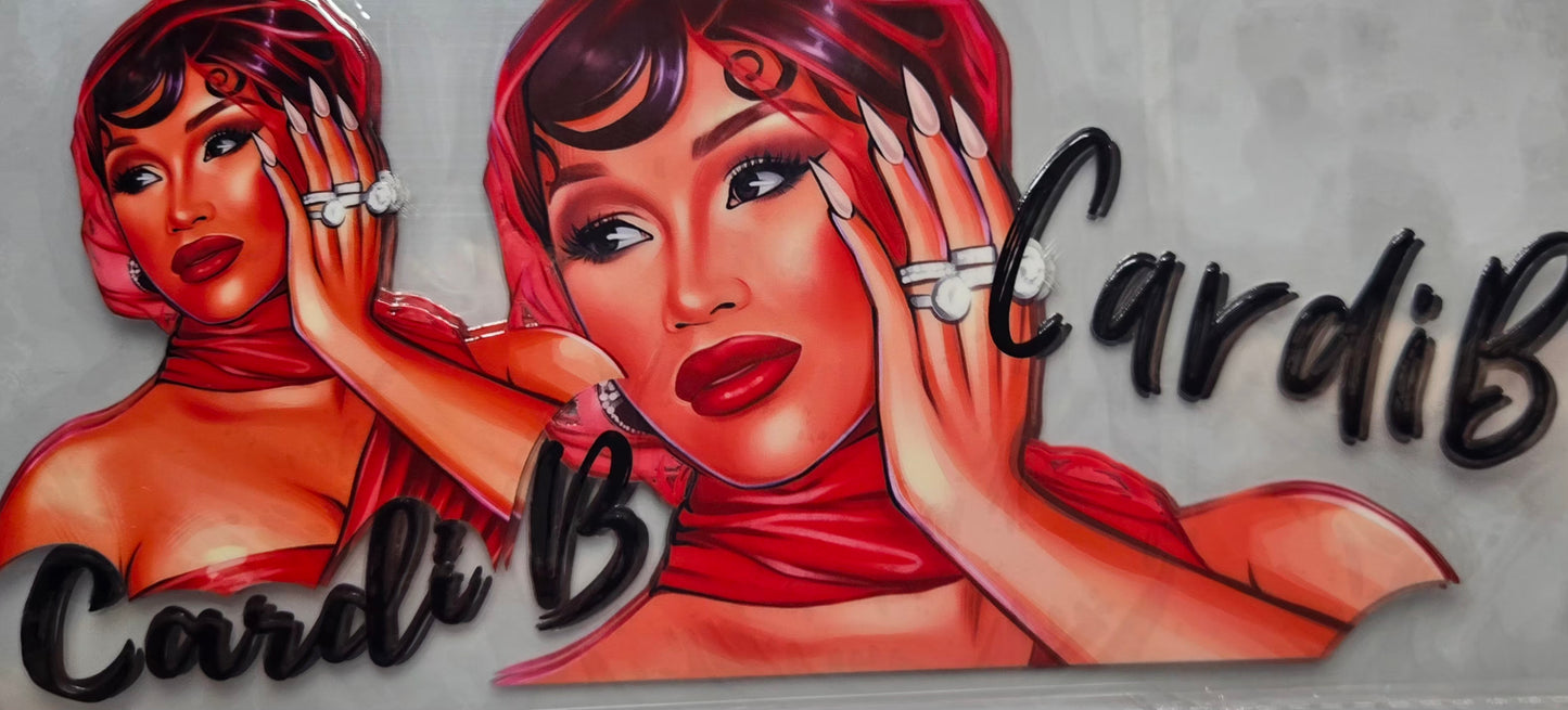 Artists uv dtf wraps Taylor Swift, Michael Jackson & Cardi B