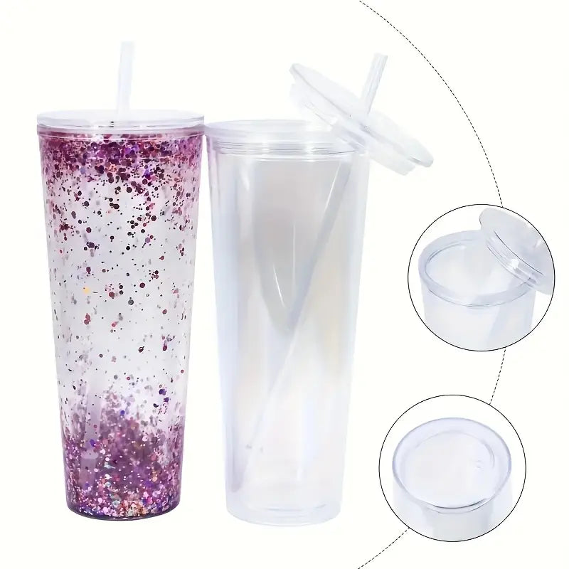 16 oz Glass Snow Globe Tumbler