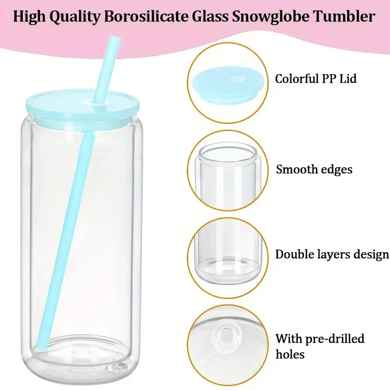 20 OZ Live Snow Globe Acrylic Tumbler, keychain & Tumbler