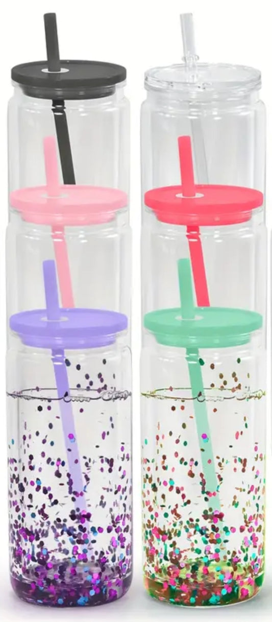 20 OZ Live Snow Globe Acrylic Tumbler, keychain & Tumbler