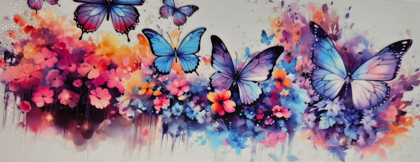 UV DTF Spring Floral Butterfly