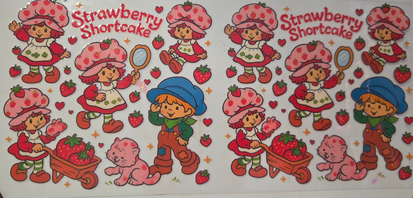 Strawberry Shortcake, strawberries, strawberry Ice cream & Rainbow Brite