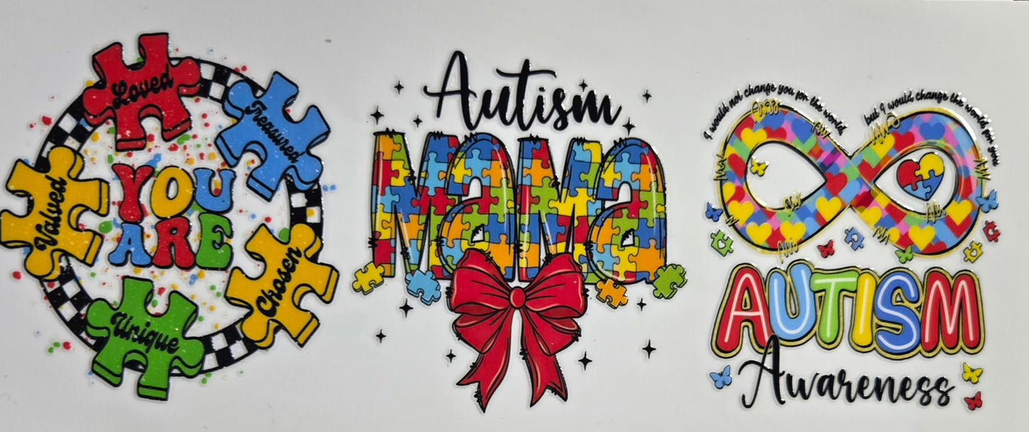 Autism/Cancer & Nurse UV DTF Wraps