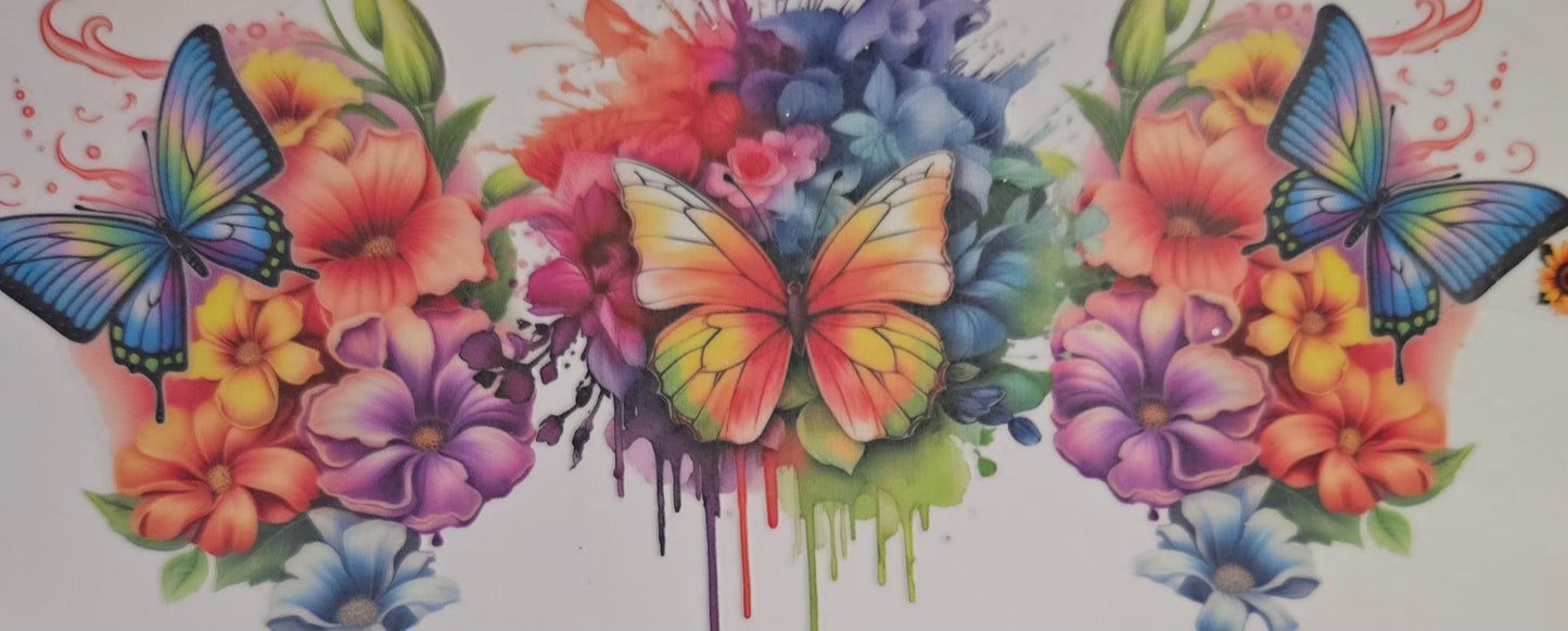 UV DTF Spring Floral Butterfly