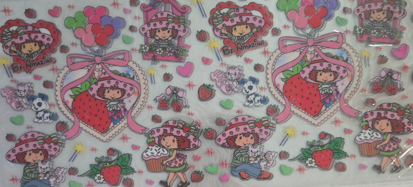Strawberry Shortcake, strawberries, strawberry Ice cream & Rainbow Brite