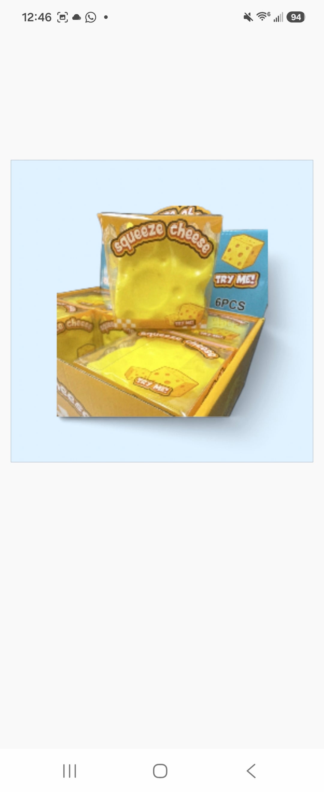Foam Soft Sqeeze Squishy Cheese