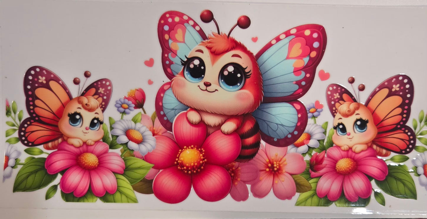 UV DTF Spring Floral Butterfly
