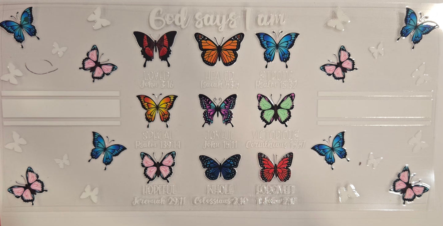 UV DTF Spring Floral Butterfly