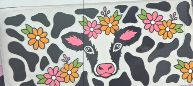 UV DTF Wrap Cow print