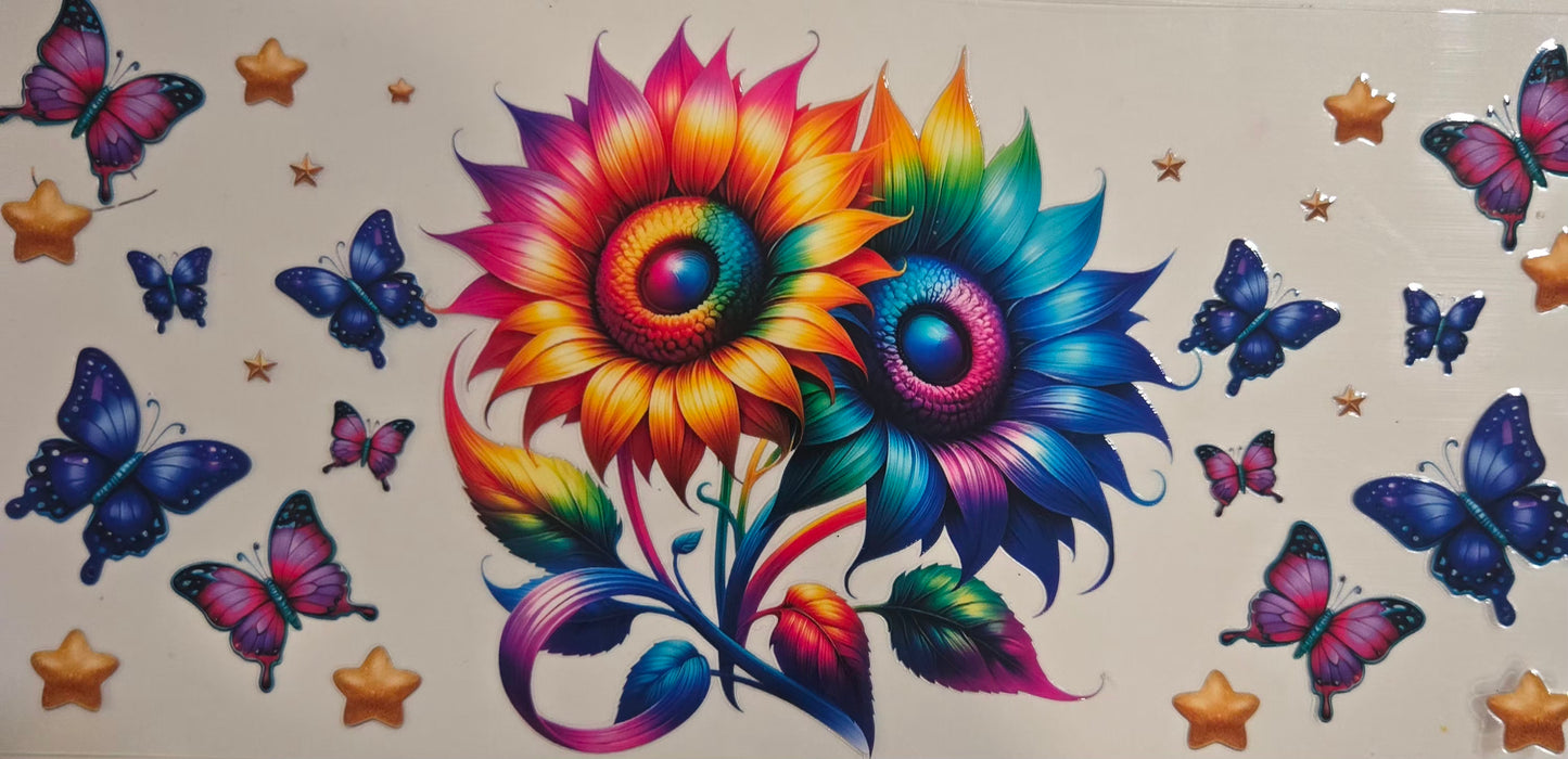 UV DTF Spring Floral Butterfly