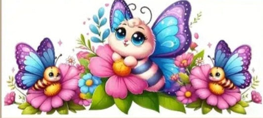 UV DTF Spring Floral Butterfly