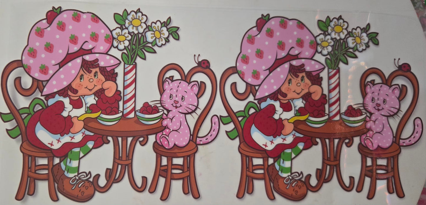 Strawberry Shortcake, strawberries, strawberry Ice cream & Rainbow Brite