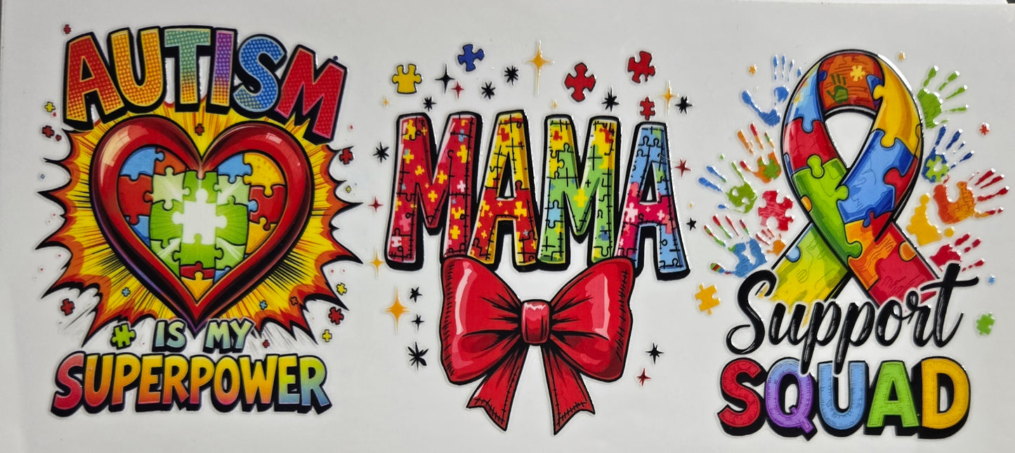 Autism/Cancer & Nurse UV DTF Wraps