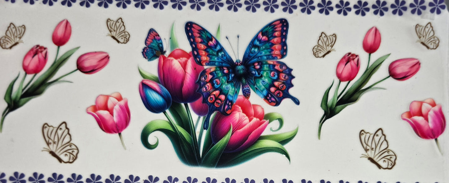 UV DTF Spring Floral Butterfly