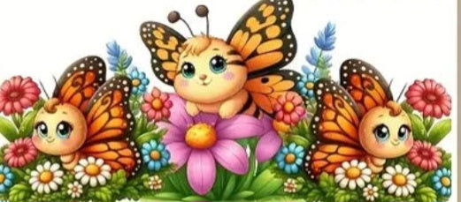 UV DTF Spring Floral Butterfly