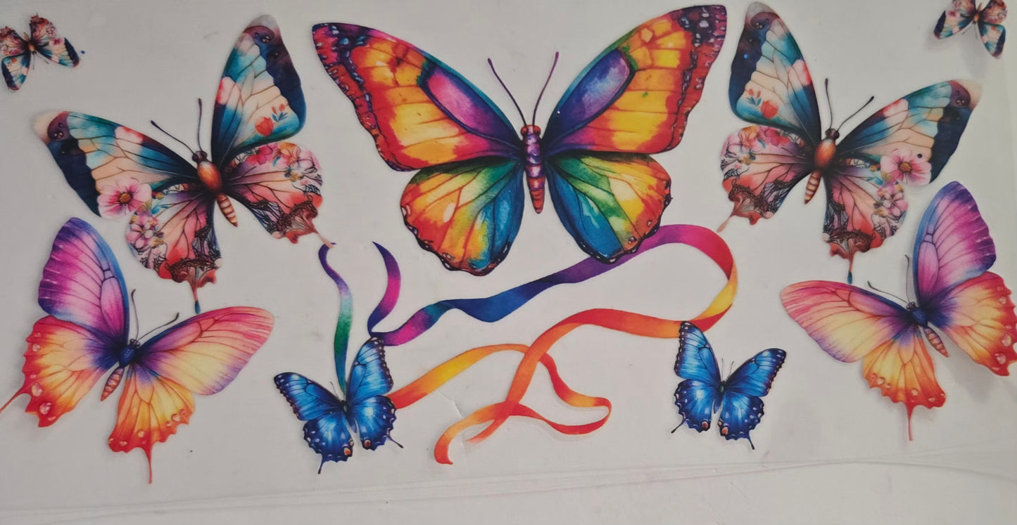 UV DTF Spring Floral Butterfly
