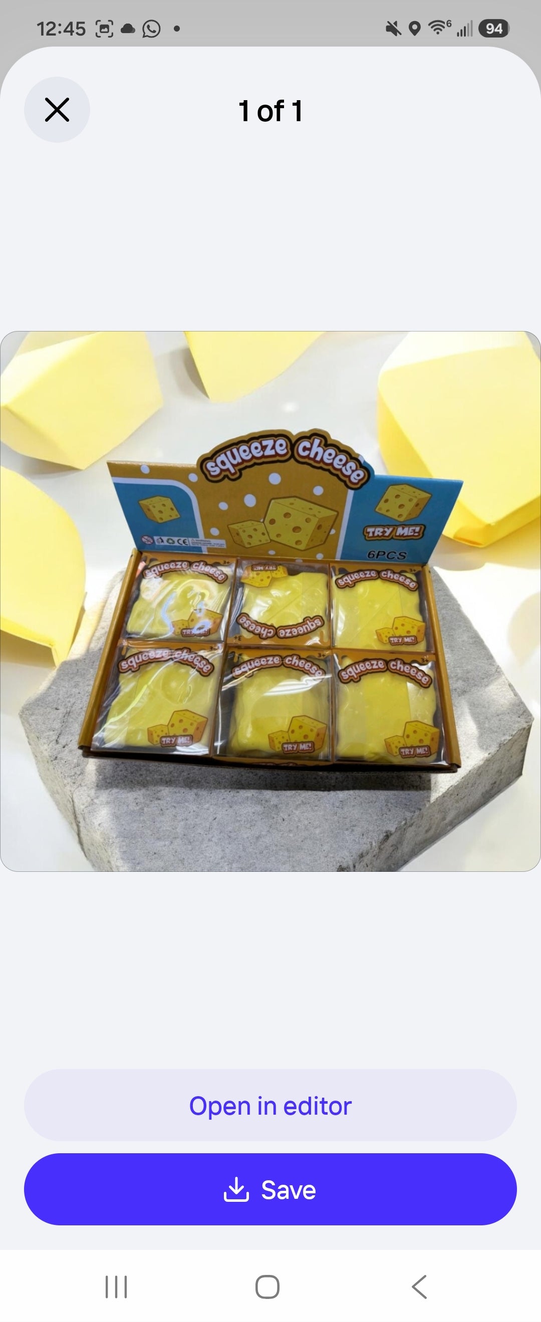 Foam Soft Sqeeze Squishy Cheese