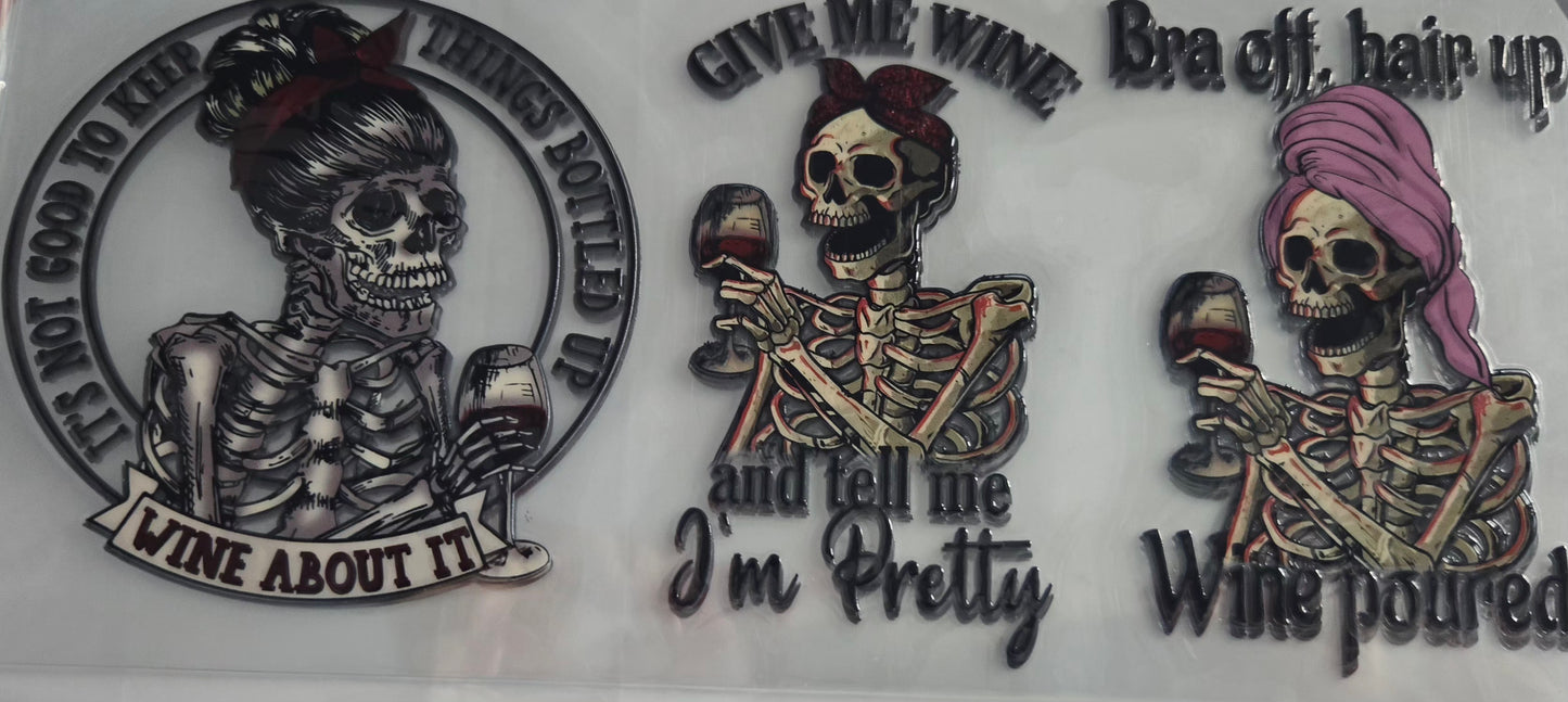 Skeleton Vibes UV DTF Wraps