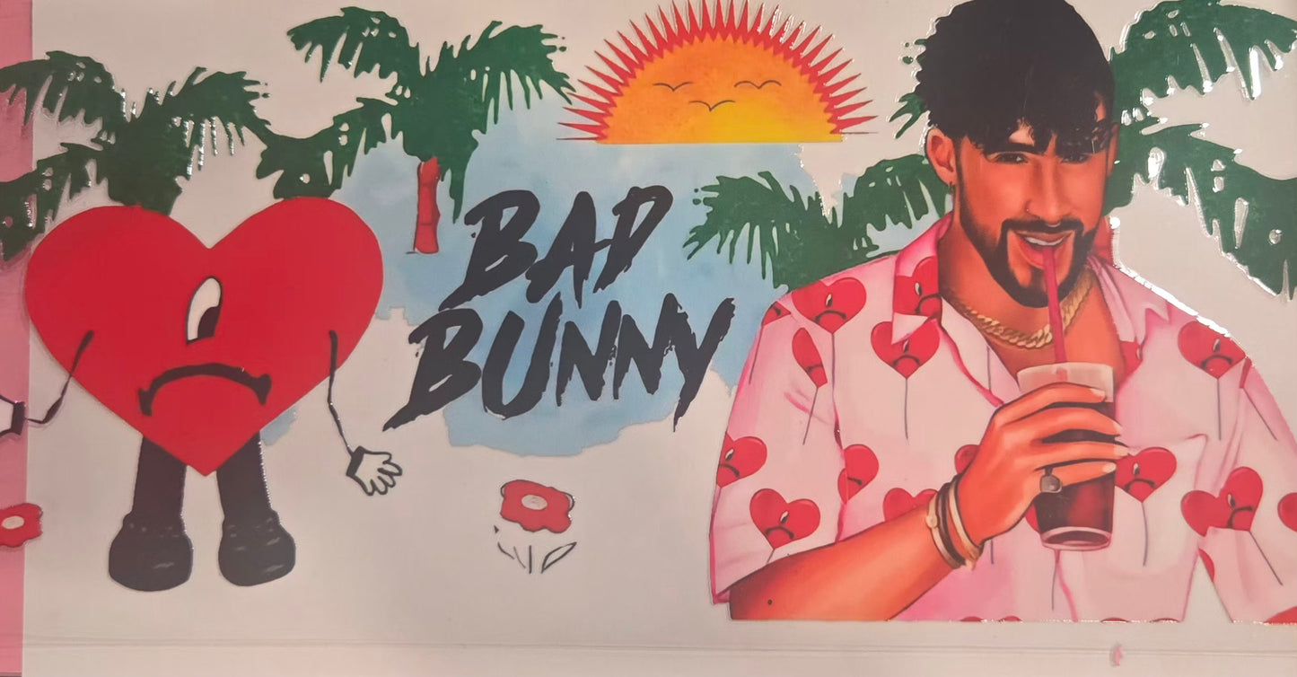 Bad Bunny UV DTF wrap